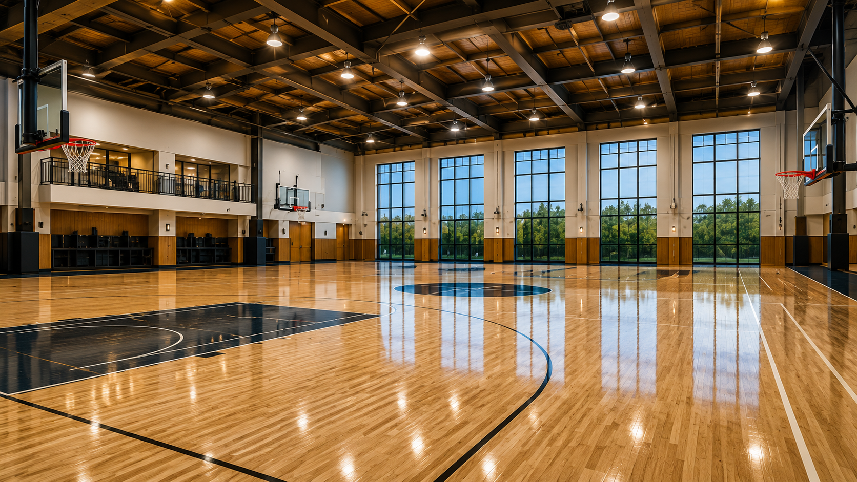A clean, professionally run indoor basketball facility